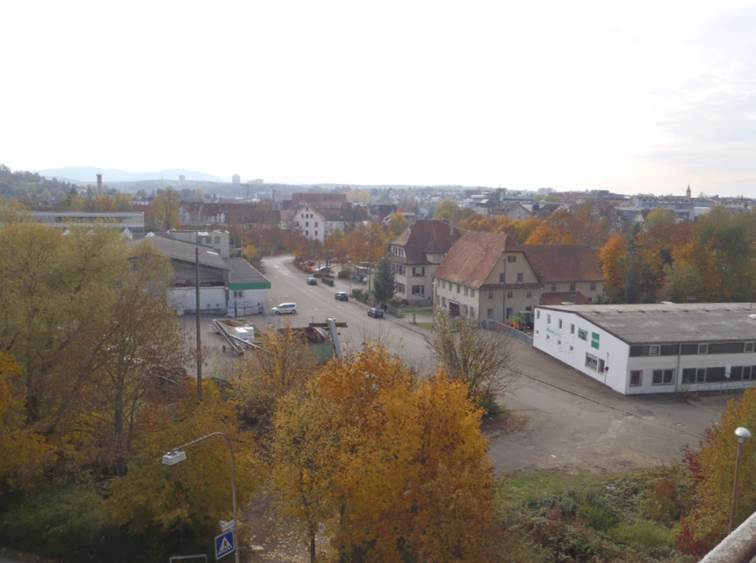 2011-10-30 Blick vom ehemaligen Holzher Reich auf die künftige Nürtingen Bahnstadt Ost
