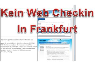 Web Checkin EgyptAir (nicht in Frankfurt)