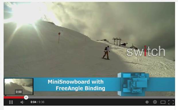 Effect of a Free Angle Binding on a Mini Snowboard