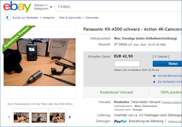 2014-12-07 Panasonic HX-A500 schwarz