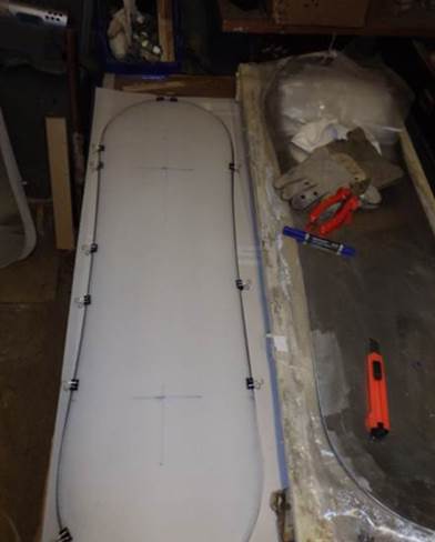 Vorbereitung Mini-Snowboard GF1200 Unidirectional flat