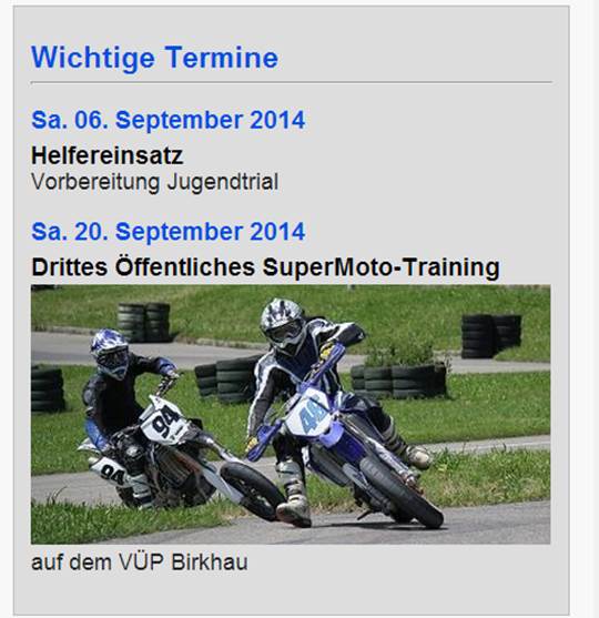 Super Moto Training auf dem Verkehrsübungsplatz bei Lindorf