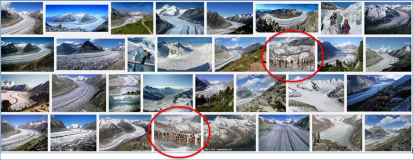 Schweiz: ein echter Gletscher, der Aletschgletscher