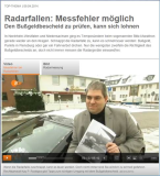ZDF: Radarfalle und Messfehler