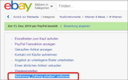 Anleitung Ebay: Verkauf rückgängig machen  inklusive Gebühren