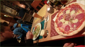 Pizza Essen beim Onkel Tom in Sölden