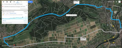 Feierabend Radtour : Nürtingen zum Schützenhaus in Grötzingen 8,4 km