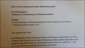 Arthur Fischer ErfinderPreis Baden Württemberg