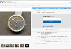 2014-09-01 Schwarze Einzeigeruhr von Uno Botta bei ebay 126 Euro