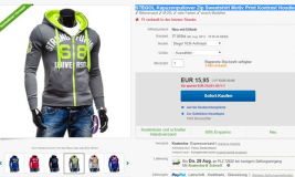 Hoodie Zipper Jacke von Stegol von 40 Euro auf 16 Euro reduziert