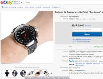 Einzeigeruhr von No-Watch  für 59 Euro