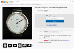 2015-02-21 UNO Botta Einzeigeruhr, Armbanduhr, sehr guter Zustand EUR 139,00 [ 20 Gebote ]
