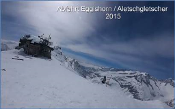 Snowboard Abfahrt Eggsishorn / Aletschgletscher