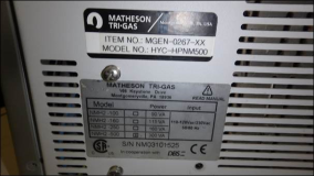 Wasserstoff Generator Matheson Chrysalis II