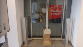 Post in Nürtingen heute im Streik und geschlossen
