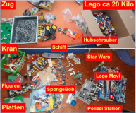 Verkauft: Verkaufe riesen große Lego Sammlung 27 kg, Lego Zug, Polizei, Star Wars, Spongebob, Technik Kran, Hubschrauber