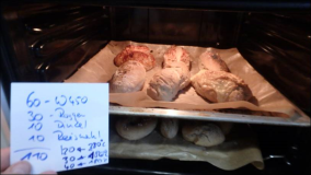 Brot backen: knusprige Fastenbrezeln und helle Brötchen 60-Weizen 450 30-Roggen