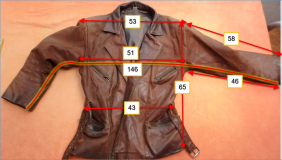 Verkauft: Maße zur Lederjacke, ebay