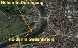 Nürtingen: Hölderlin Durchgang am Neckar