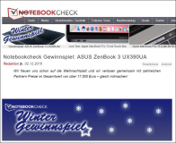 Advent Gewinnspiel: Notebookcheck.de