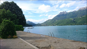 Erster Blick auf den Lac d Annecy, Frankreich