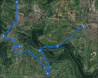 Radtour: Nürtingen-Tischardt-Käppishäusern-Dettingen, über Jusi nach Neuffen