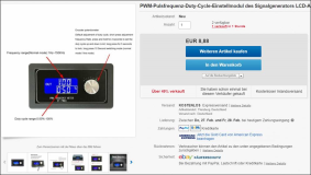 PWM-Pulsfrequenz-Duty-Cycle-Einstellmodul des Signalgenerators LCD-Anzeige