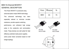 MosFET Werte und Anschluss MOSFET 7N80  FB0336