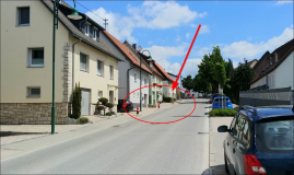 Nürtingen Erkenbrechtsweiler: Straßenschilder und Sicherungspfosten